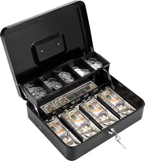 key operated metal cash boxes|metal money box with lock.